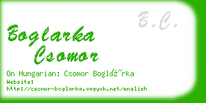 boglarka csomor business card